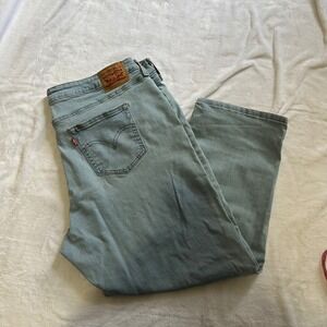 Levis Boyfriend Jeans Womens 22W Light Wash Denim Mid Rise Straight Leg Casual